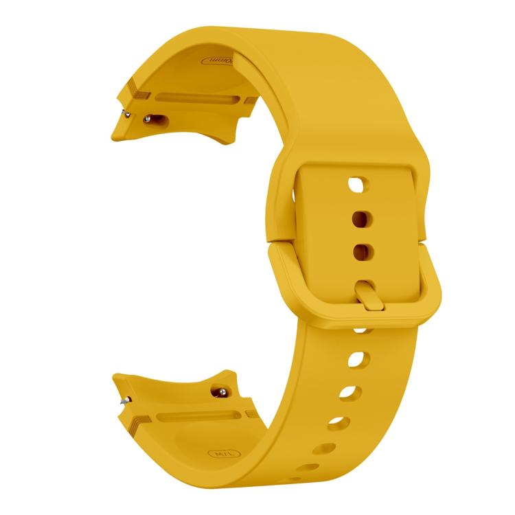 For Samsung Galaxy Watch FE 40mm Plain Stitching Silicone Watch Band with 3D Curved Film