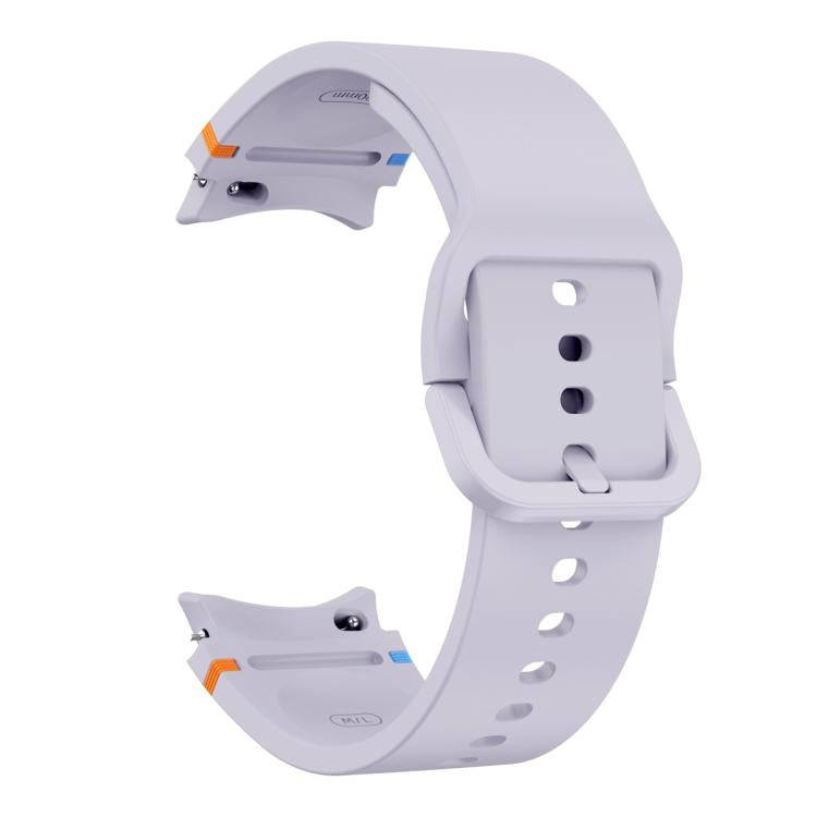 For Samsung Galaxy Watch FE 40mm Plain Stitching Silicone Watch Band with 3D Curved Film