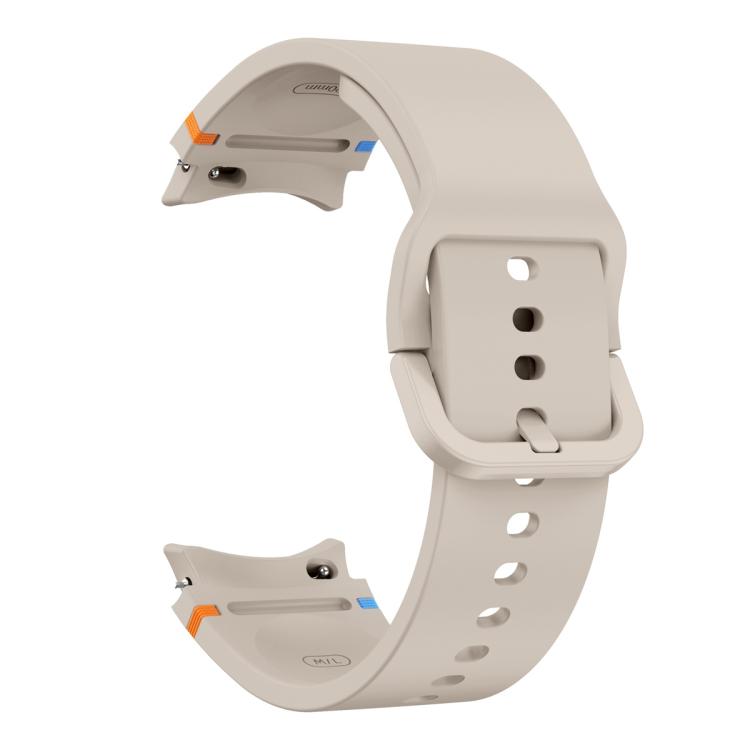 For Samsung Galaxy Watch FE 40mm Plain Stitching Silicone Watch Band with 3D Curved Film