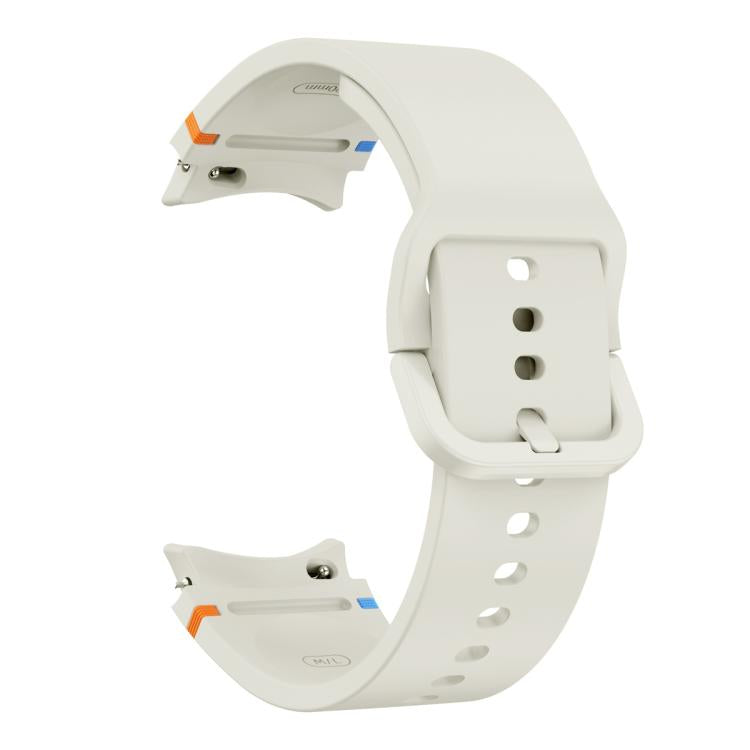 For Samsung Galaxy Watch5 Active 40mm Plain Stitching Silicone Watch Band with 3D Curved Film