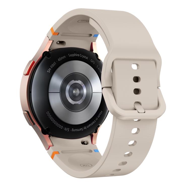 For Samsung Galaxy Watch5 Active 40mm Plain Stitching Silicone Watch Band with 3D Curved Film