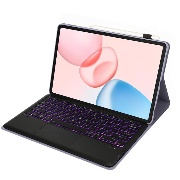 For Honor Pad 10 AH29-AS TPU Ultra-thin Detachable Backlight Bluetooth Keyboard Tablet Leather Case with Touchpad