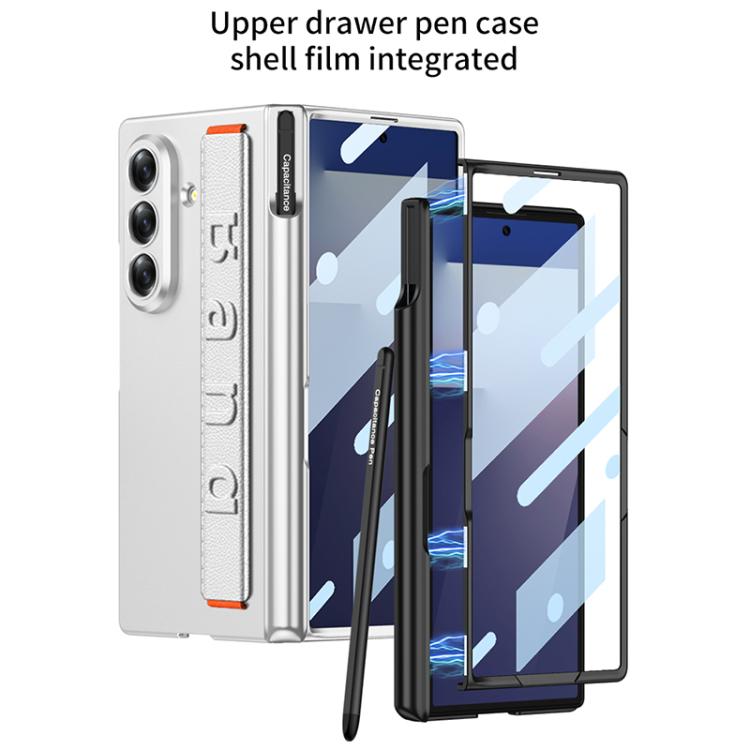 For Samsung Galaxy Z Fold7 5G GKK Integrated Magnetic Folding Hinge Phone Case with Wrist Strap & Pen Holder