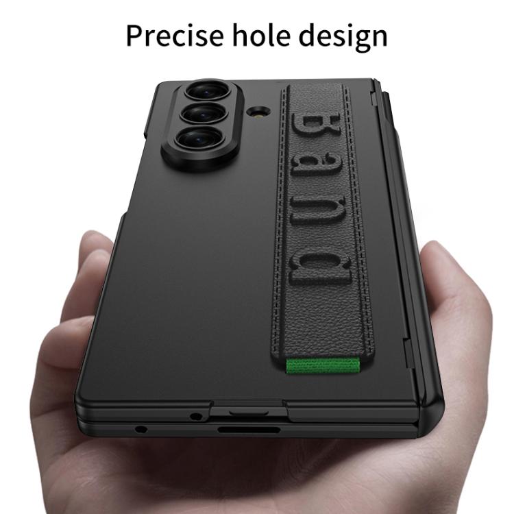 For Samsung Galaxy Z Fold7 5G GKK Integrated Magnetic Folding Hinge Phone Case with Wrist Strap & Pen Holder