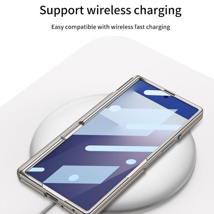 For Samsung Galaxy Z Fold7 5G GKK Integrated Magnetic Folding Hinge Phone Case with Wrist Strap & Pen Holder