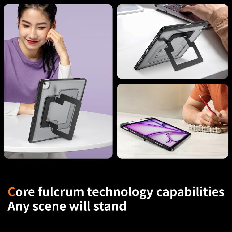 For iPad Air 13 2026 / 2025 / 2024 Invisible Holder PC Hydric TPU Tablet Case