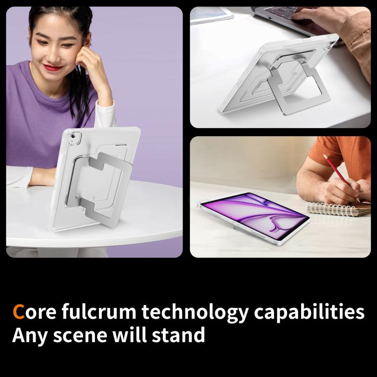 For iPad Air 13 2026 / 2025 / 2024 Invisible Holder PC Hydric TPU Tablet Case