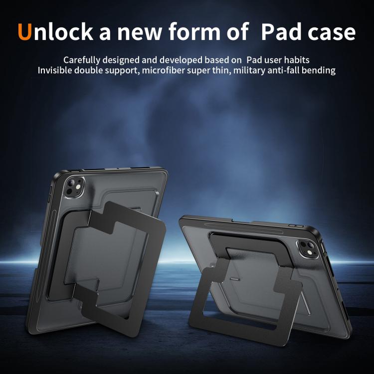 For iPad Pro 11 2025 / 2024 Invisible Holder PC Hydric TPU Tablet Case