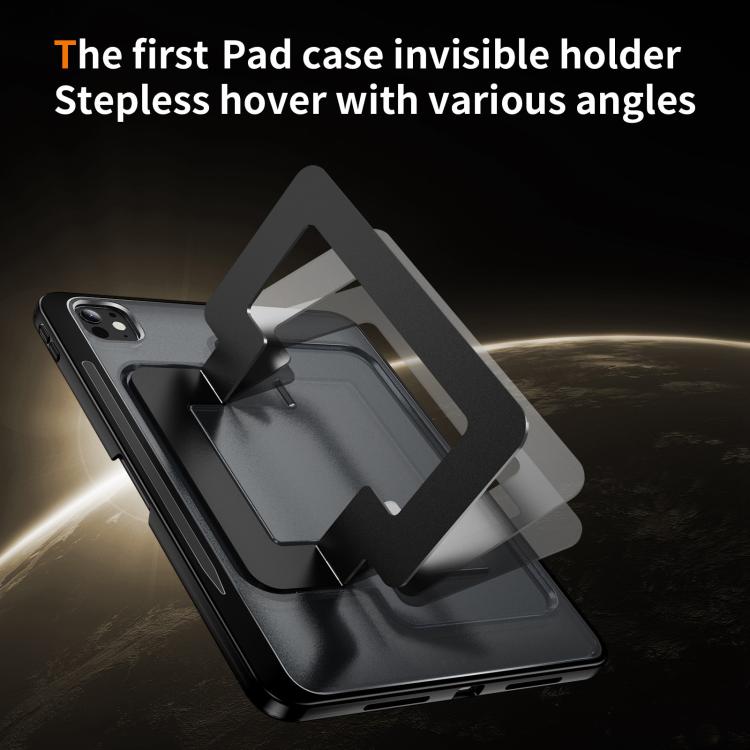 For iPad Pro 11 2025 / 2024 Invisible Holder PC Hydric TPU Tablet Case