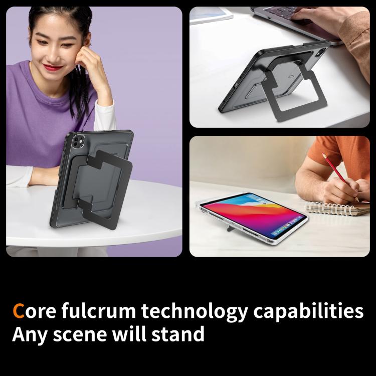 For iPad Pro 11 2025 / 2024 Invisible Holder PC Hydric TPU Tablet Case