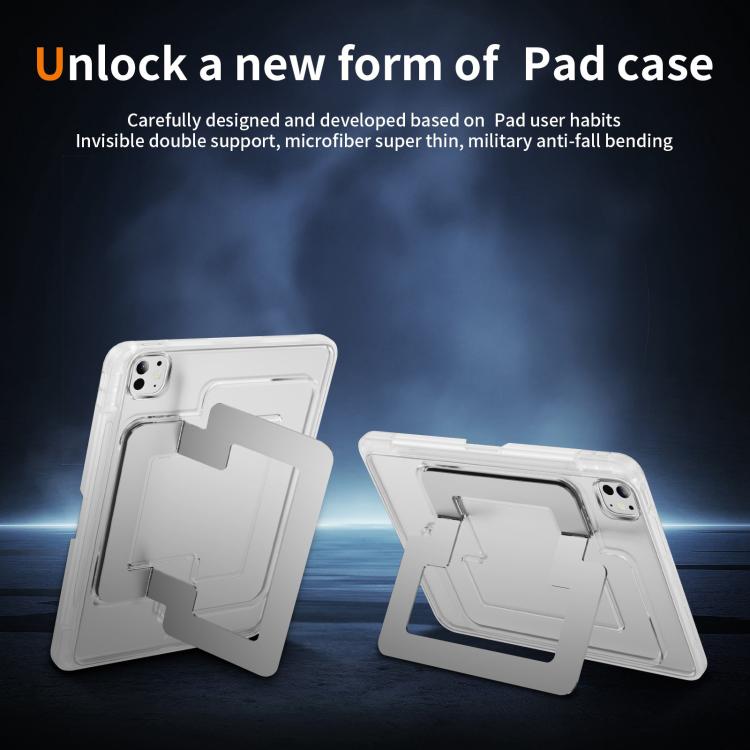 For iPad Pro 11 2025 / 2024 Invisible Holder PC Hydric TPU Tablet Case