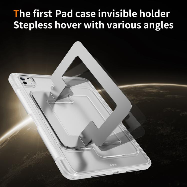 For iPad Pro 11 2025 / 2024 Invisible Holder PC Hydric TPU Tablet Case