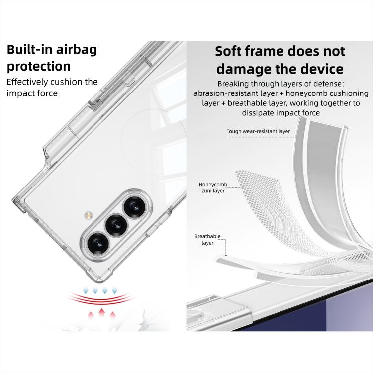 For Samsung Galaxy Z Fold7 5G GKK Integrated Airbag Hinge Full Coverage Phone Case with Holder / Pen Box, Not Included Pen