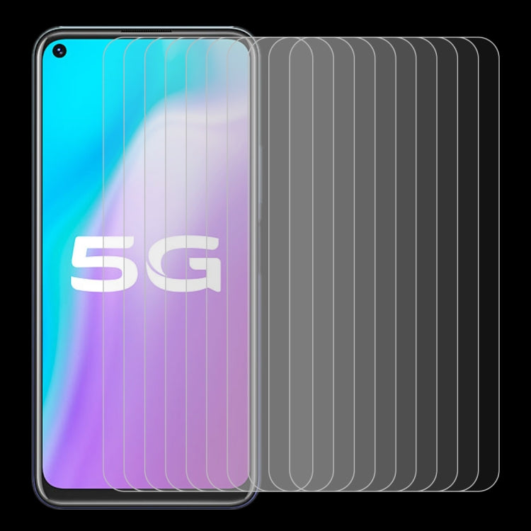 For Vivo Y70s 10 PCS 0.26mm 9H 2.5D Tempered Glass Film