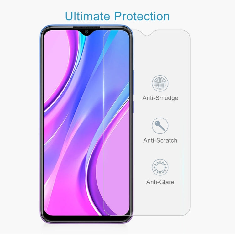 For Xiaomi Redmi 9 (India) 10 PCS 0.26mm 9H 2.5D Tempered Glass Film