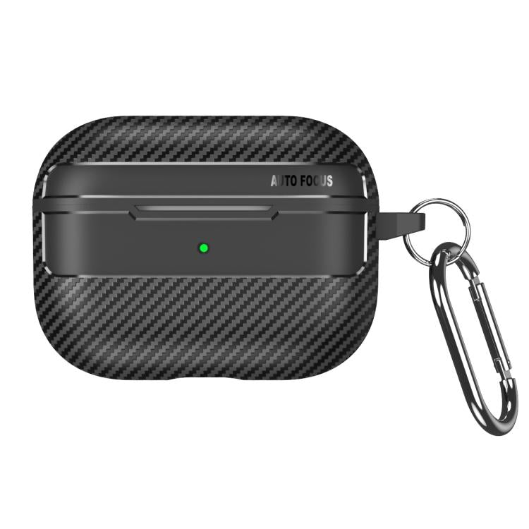 For AirPods Pro 3 Carbon Fiber Texture Bluetooth Earphone Protective Case