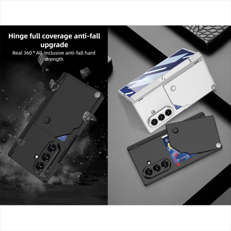 For Samsung Galaxy Z Fold7 5G GKK Integrated Magnetic Hinge Side Rotating Card Bag Holder Phone Case