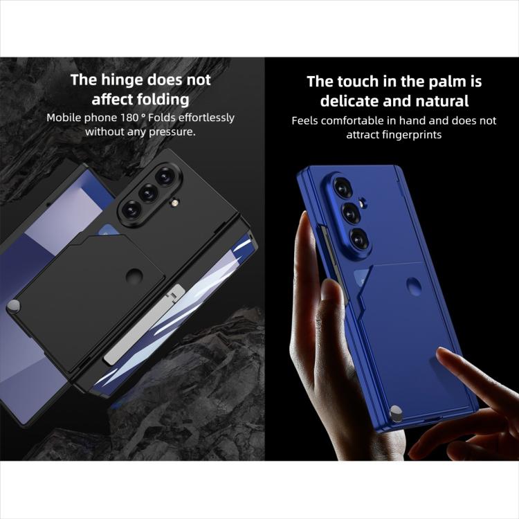 For Samsung Galaxy Z Fold7 5G GKK Integrated Magnetic Hinge Side Rotating Card Bag Holder Phone Case