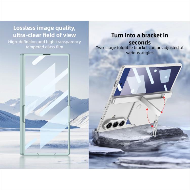 For Samsung Galaxy Z Fold7 5G GKK Integrated Magnetic Hinge Side Rotating Card Bag Holder Phone Case