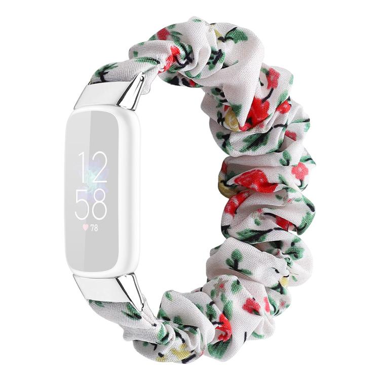 xDfind Polyester Elastic Wreath Watch Band For Fitbit Luxe, Size:L