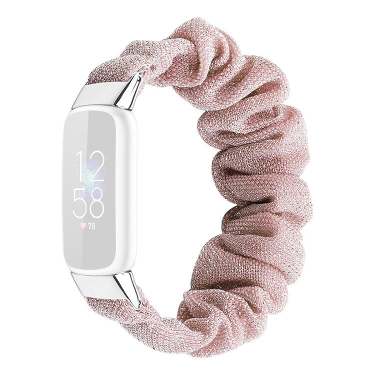 xDfind Polyester Elastic Wreath Watch Band For Fitbit Luxe, Size:L