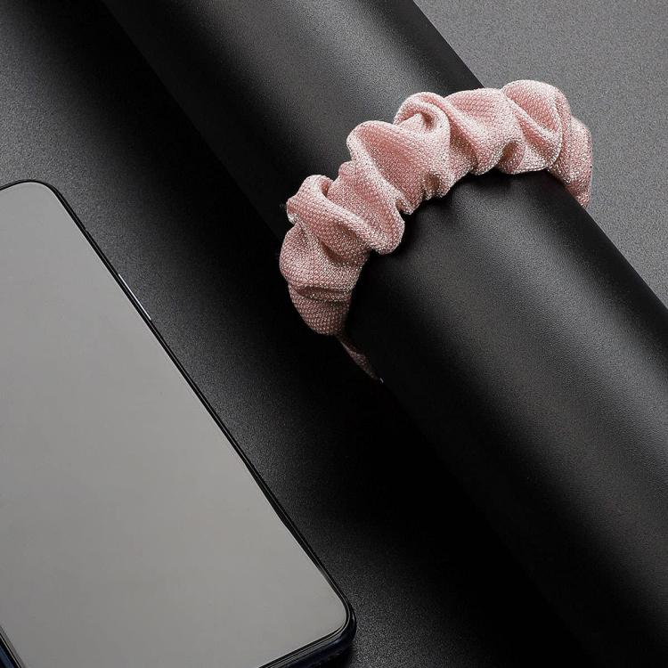 xDfind Polyester Elastic Wreath Watch Band For Fitbit Luxe, Size:L