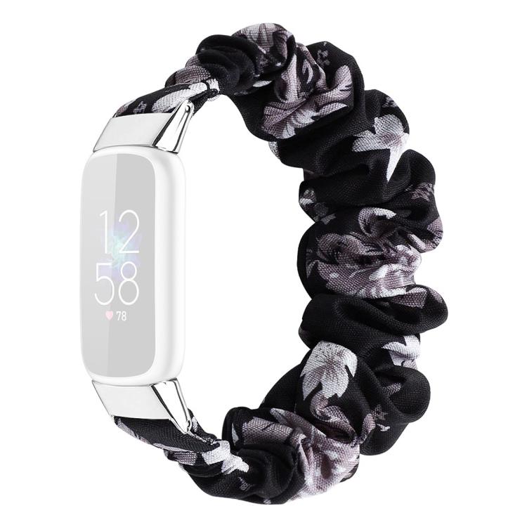 xDfind Polyester Elastic Wreath Watch Band For Fitbit Luxe, Size:L