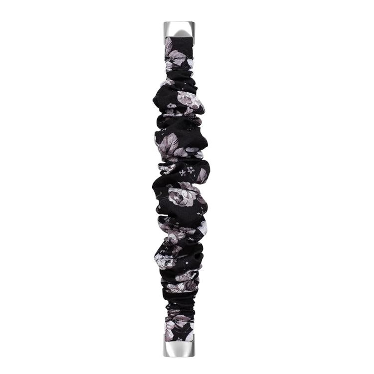 xDfind Polyester Elastic Wreath Watch Band For Fitbit Luxe, Size:L