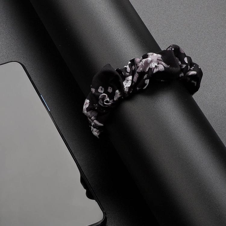 xDfind Polyester Elastic Wreath Watch Band For Fitbit Luxe, Size:L