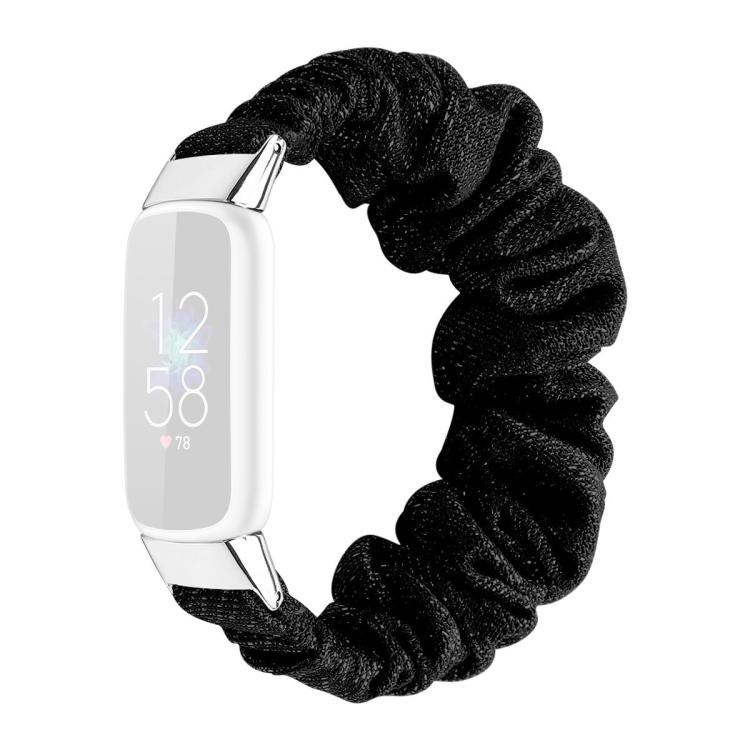xDfind Polyester Elastic Wreath Watch Band For Fitbit Luxe, Size:L