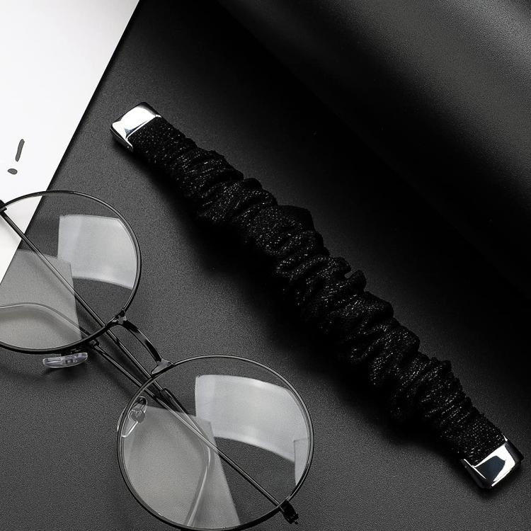 xDfind Polyester Elastic Wreath Watch Band For Fitbit Luxe, Size:L