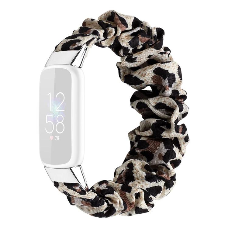 xDfind Polyester Elastic Wreath Watch Band For Fitbit Luxe, Size:L