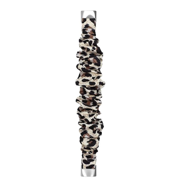 xDfind Polyester Elastic Wreath Watch Band For Fitbit Luxe, Size:L