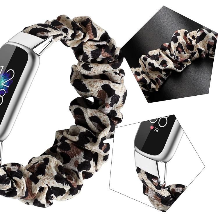 xDfind Polyester Elastic Wreath Watch Band For Fitbit Luxe, Size:L