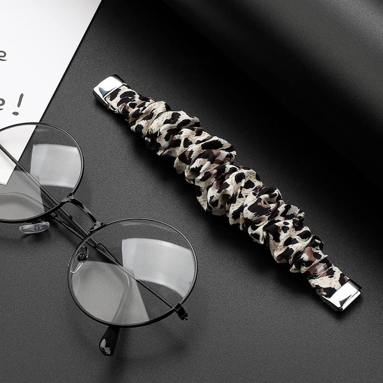 xDfind Polyester Elastic Wreath Watch Band For Fitbit Luxe, Size:L