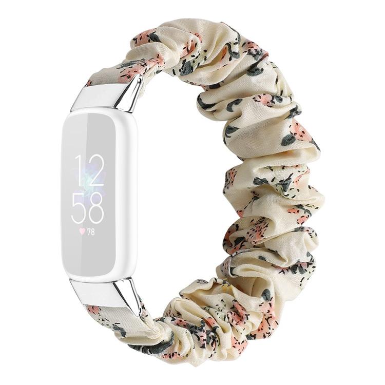 xDfind Polyester Elastic Wreath Watch Band For Fitbit Luxe, Size:L