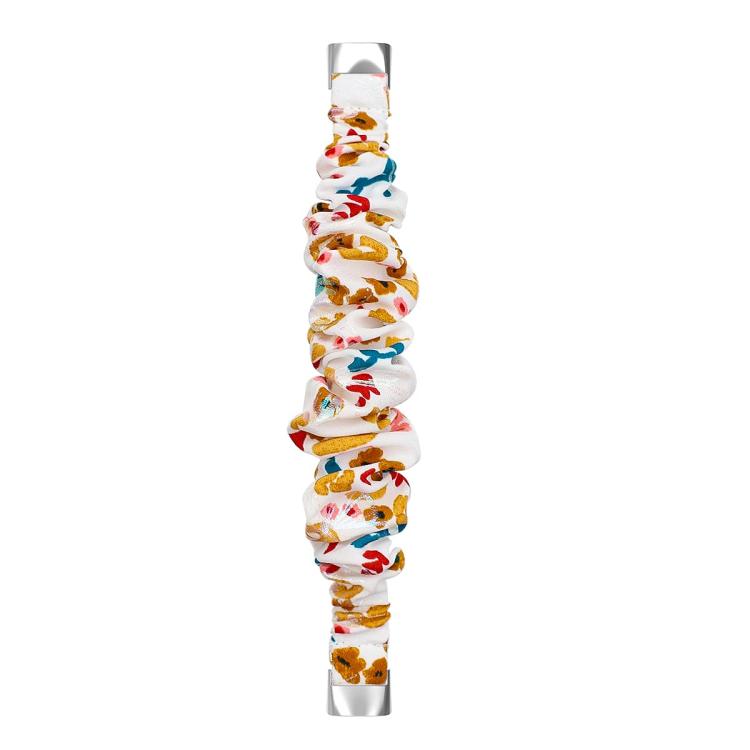 xDfind Polyester Elastic Wreath Watch Band For Fitbit Luxe, Size:L