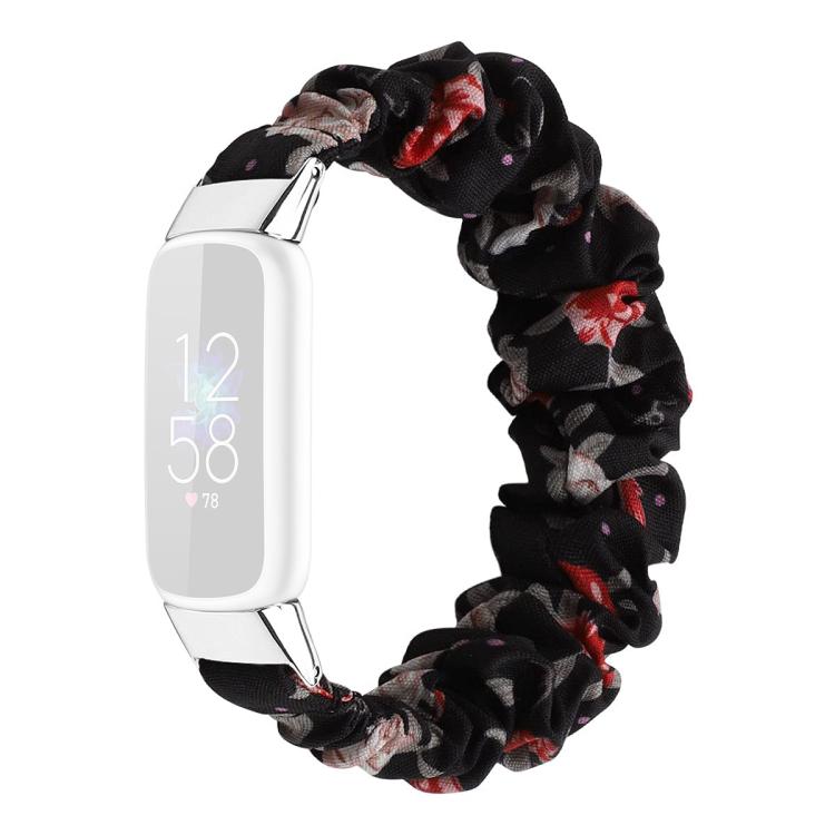 xDfind Polyester Elastic Wreath Watch Band For Fitbit Luxe, Size:L
