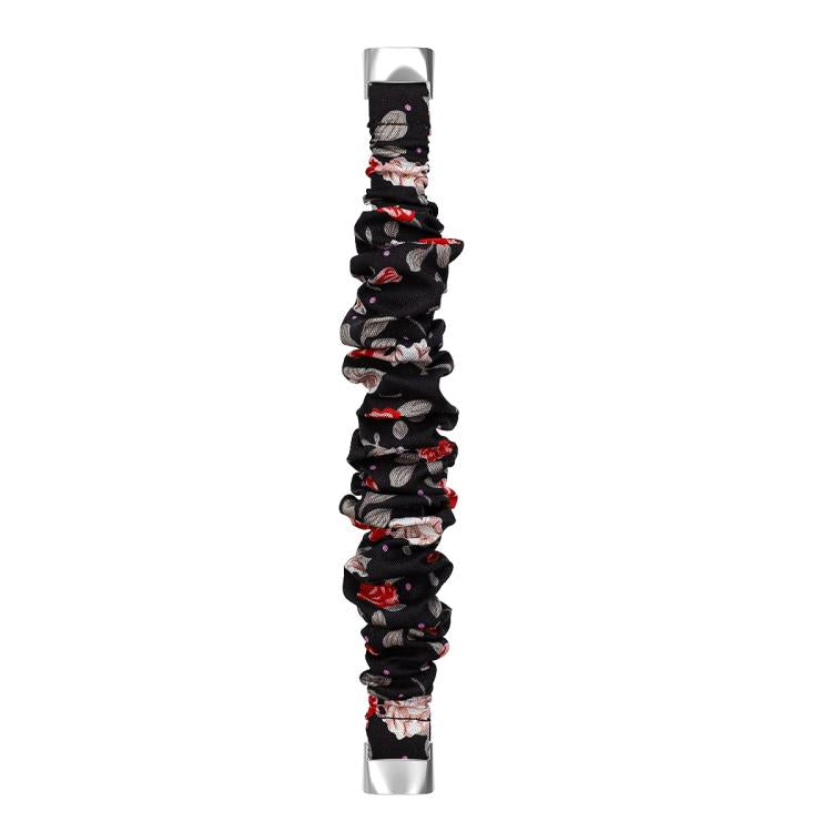 xDfind Polyester Elastic Wreath Watch Band For Fitbit Luxe, Size:L