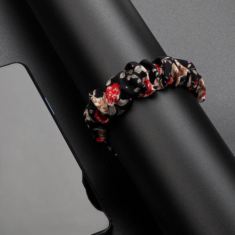 xDfind Polyester Elastic Wreath Watch Band For Fitbit Luxe, Size:L