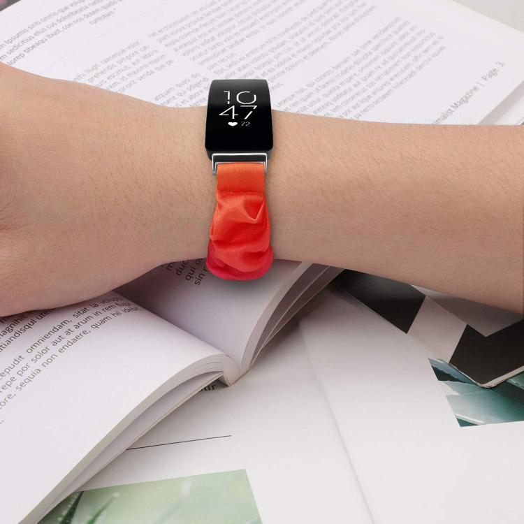 xDfind Polyester Elastic Wreath Watch Band For Fitbit Inspire, Size:S