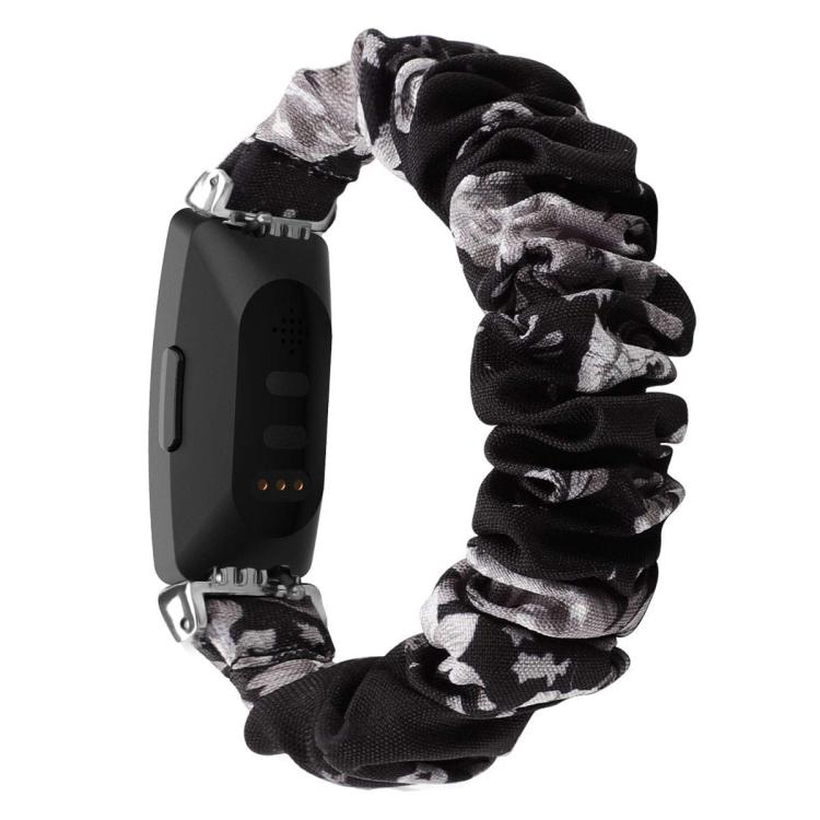 xDfind Polyester Elastic Wreath Watch Band For Fitbit Inspire, Size:S