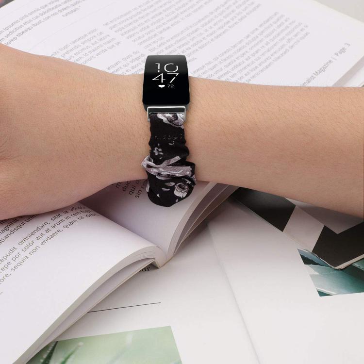 xDfind Polyester Elastic Wreath Watch Band For Fitbit Inspire, Size:S
