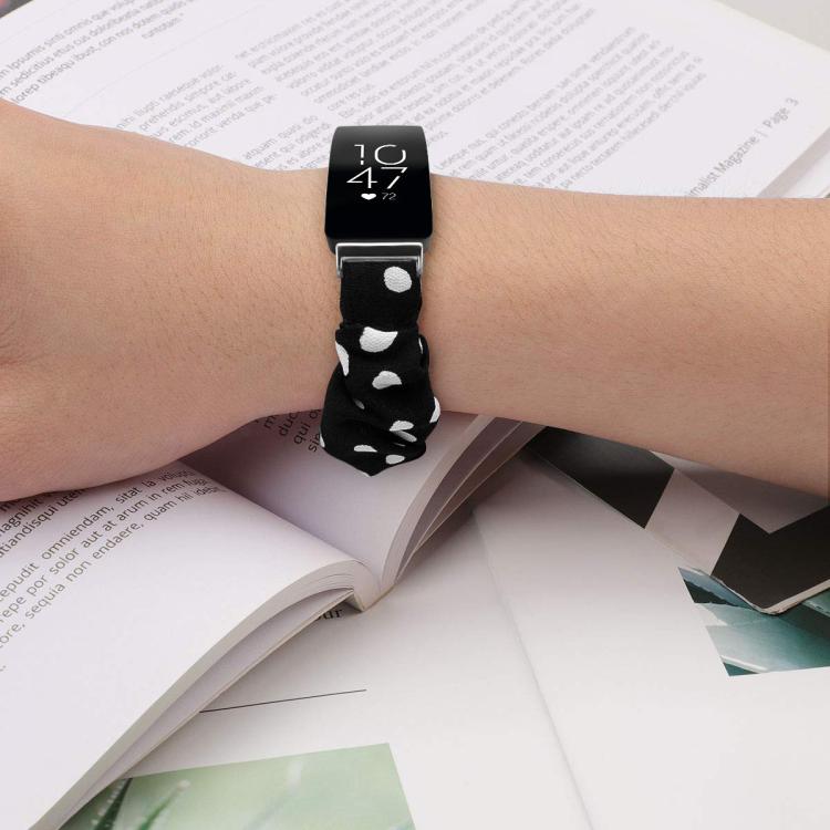 xDfind Polyester Elastic Wreath Watch Band For Fitbit Inspire, Size:S