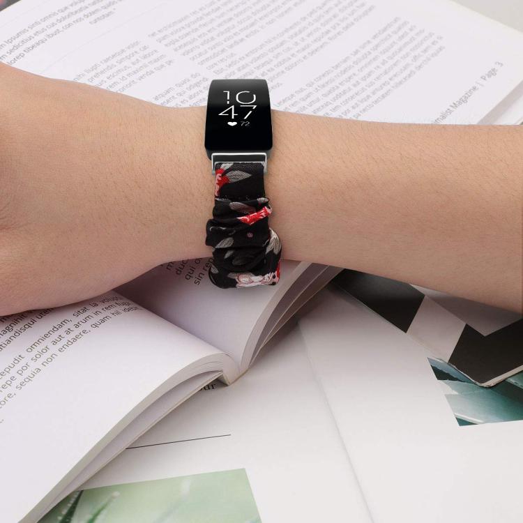 xDfind Polyester Elastic Wreath Watch Band For Fitbit Inspire, Size:S