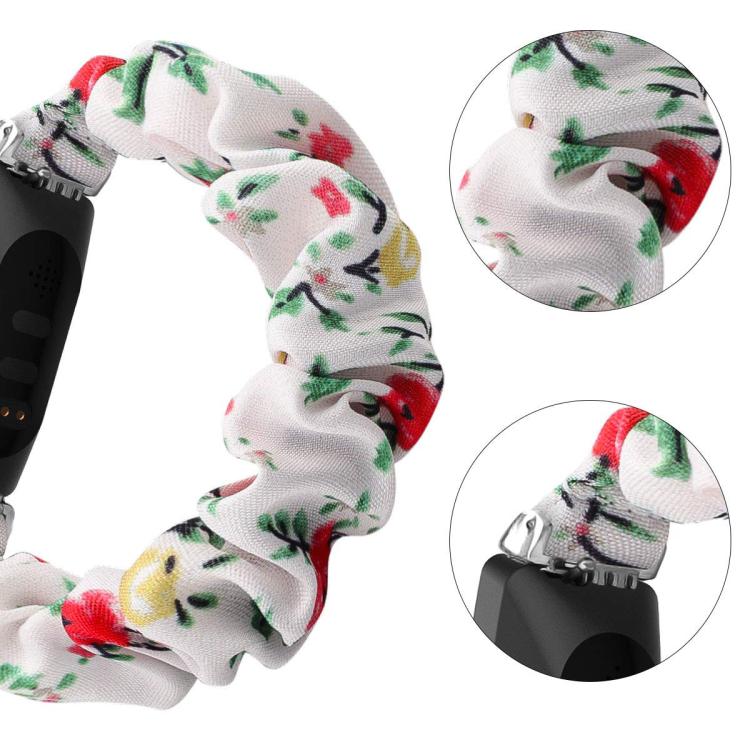 xDfind Polyester Elastic Wreath Watch Band For Fitbit Inspire, Size:L