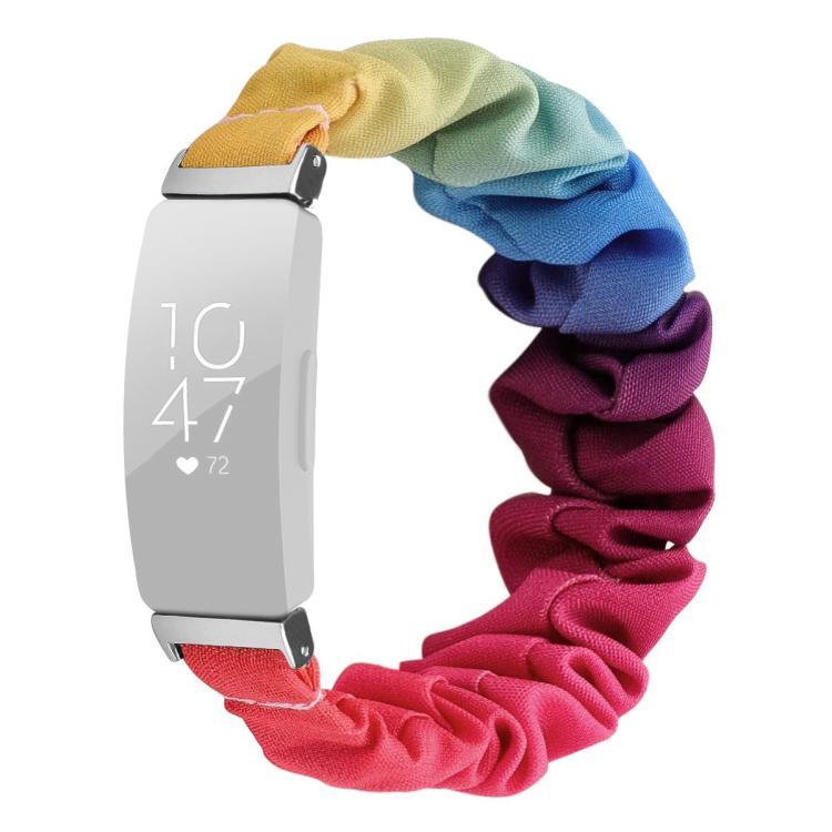 xDfind Polyester Elastic Wreath Watch Band For Fitbit Inspire, Size:L