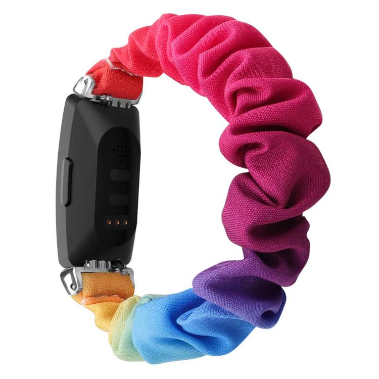 xDfind Polyester Elastic Wreath Watch Band For Fitbit Inspire, Size:L