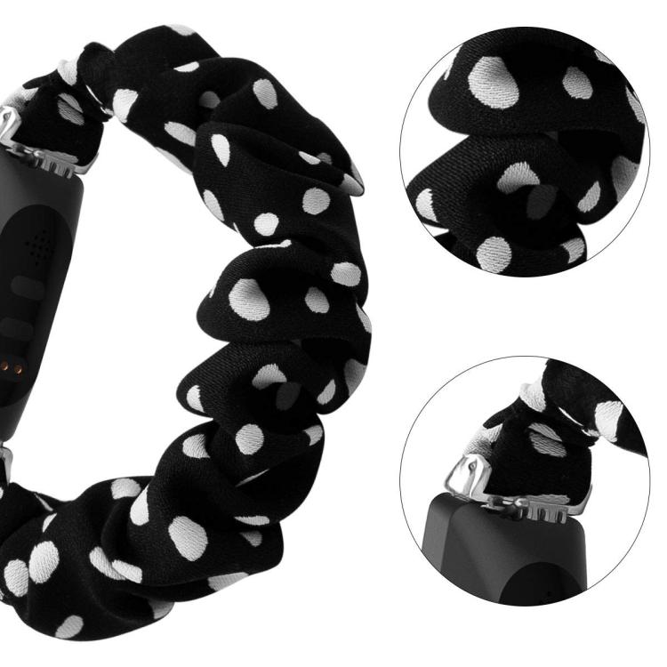 xDfind Polyester Elastic Wreath Watch Band For Fitbit Inspire, Size:L