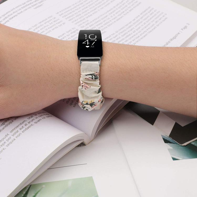 xDfind Polyester Elastic Wreath Watch Band For Fitbit Inspire, Size:L